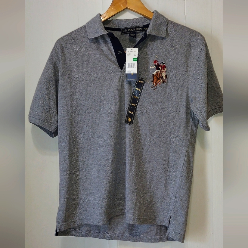 U.S. Polo Assn. Kids gray polo shirt. New.